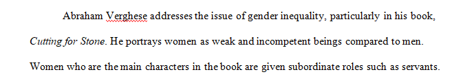 What issues of gender did the author Abraham Verghese discuss especially as it relates to women’s issues