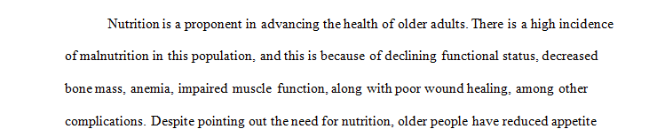 What should be the focus for her nutritional history and assessment