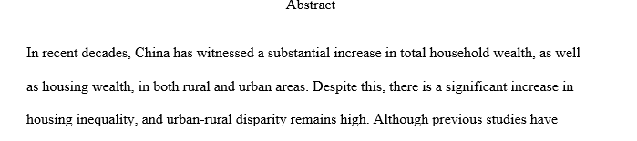 With reference to both rural and urban housing, critically discuss the contention that housing has become a new source of inequalities in China.