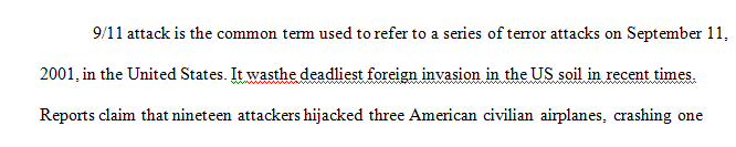 Write a research paper that reports on a terrorist event that has happened in U.S. history