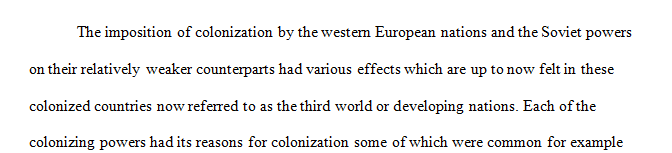 Are former colonies in the developing world still seeing after effects from colonization