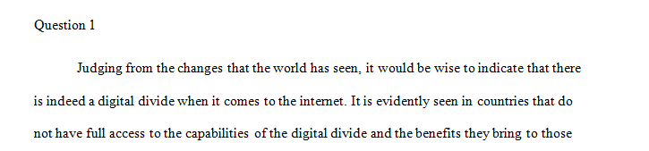 Could the digital divide change the way people think about themselves in relation to the rest of the world