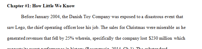 Highlight the key arguments in each chapter separately + provide real life business examples