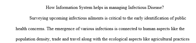 How information system helps in managing the infectious disease? 