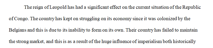 How is the current situation the Congo a result of Leopold's reign