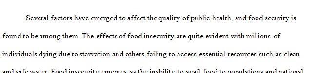 Identifying the underlying causes of hunger and malnutrition