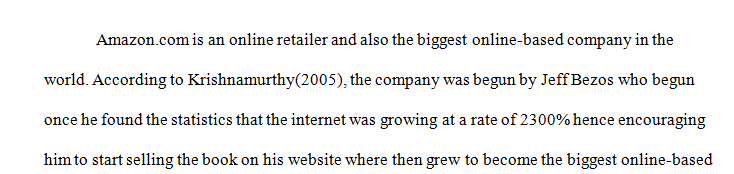 Pick an existing medium or large sized company which has an on-ground as well as an online presence.