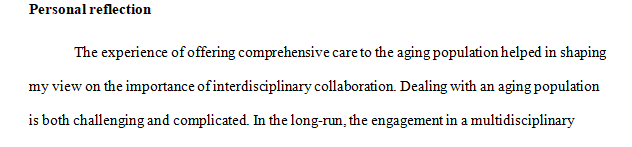 Reflect on an interdisciplinary collaboration experience noting ways in which it was successful and unsuccessful in achieving desired outcomes.