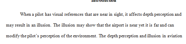 Research an article related to depth perception and illusions in aviation and explain the potential effects of these illusions.