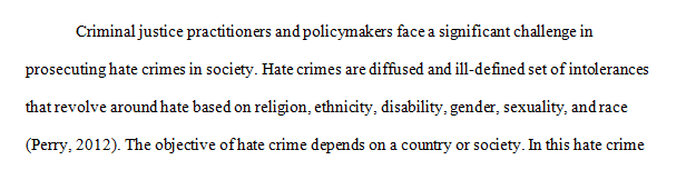 Select one group or population that has been the target of a hate crime.