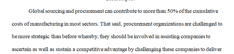 Supplier diversity, modern technology, and green procurement are factors that impact global sourcing and procurement in the United States