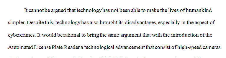 The use of automated license plate recognition technology.