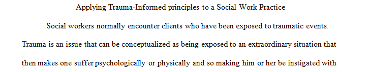 Trauma-informed practice goes beyond the skills and techniques used by an individual social worker.