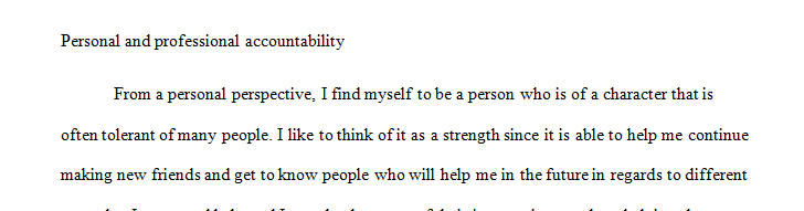 Write a reflection of 750‐1,000 words in which you identify your strengths and weaknesses