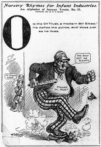 Standard Oil has been characterized as a menacing octopus that devours small oil businesses.