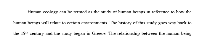 Analyze and evaluate a Human Ecology Current Events article. The article must be published during the term that the course is taken.