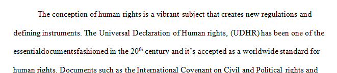 Citing specific evidence from the Universal Declaration of Human Rights and from your knowledge of the world history