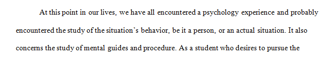 Describe your academic goals: which is I/O in PSYCHOLOGY