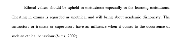 Determine whether you would report an FBI trainee for cheating on a written examination.