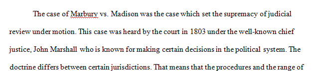 Explain the concept of judicial review.