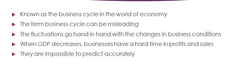 Identify three key facts about short-run economic fluctuations