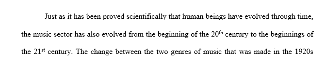 In a comparative essay of at least 400 words, compare and contrast jazz with a modern genre of music.