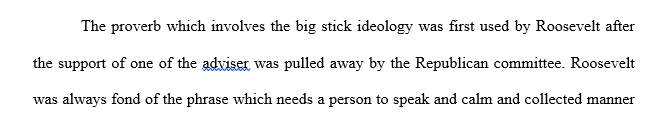 In an essay of approximately 500 words explain how the imperialistic attitude of the United States fit the meaning of the proverb.