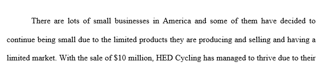 Research a small business that provides a limited number of products or services to a limited market. Briefly describe the business.