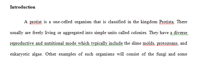 A description of the job your protist is seeking and in what ecosystem the job is located.