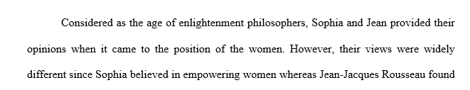 After reading the two articles by Sophie and Rousseau, please download and complete the Writing Assignment. This is a formal writing assignment.