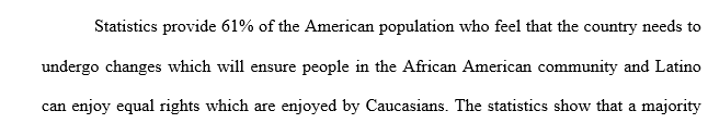 Are African Americans and Latinos getting just as equal treatment as Caucasians? Your answer would be NO and support it with research 