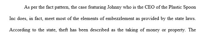 Are the elements of embezzlement present in this fact pattern? What affirmative defenses can Johnny raise?