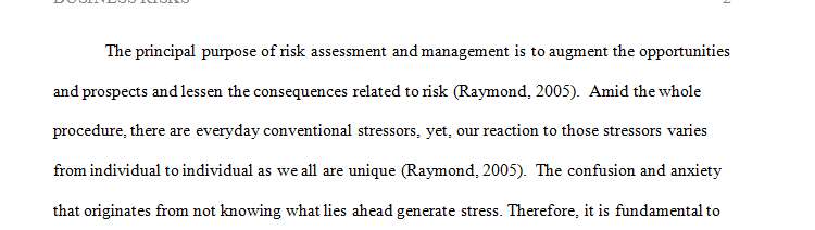 Assess the resort from the perspective of risks and risk management.