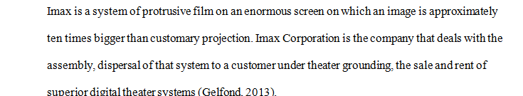 Briefly describe the industry/market that IMAX operates in.