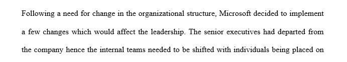 Choose an organization at which you have worked or with which you are familiar. Reflect on how the leadership introduced/announced the change 