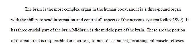 Compare and contrast the different functions of the forebrain, midbrain and hindbrain