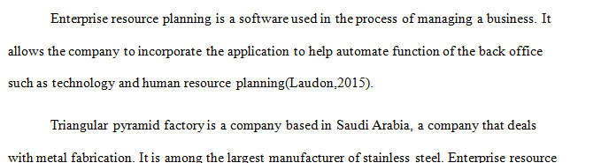 Consider a manufacturing and a service business you know that would benefit from enterprise resource planning (ERP)