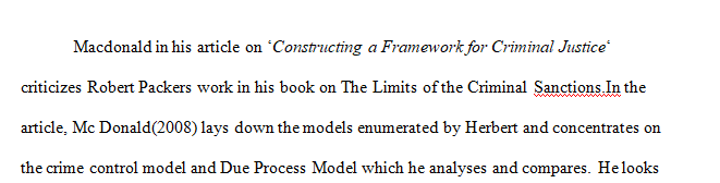 Constructing a framework for criminal justice research