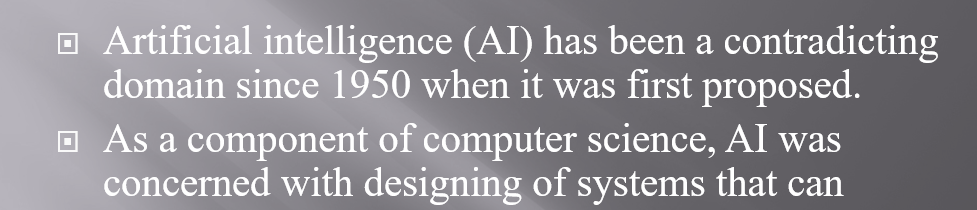 Create a 10-minute, 5- to 7-slide voice-over presentation that evaluates the development of Artificial Intelligence (AI) and wearable tech 