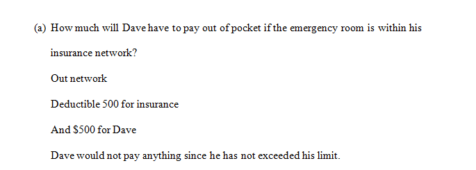 Dave has medical coverage through a managed care plan. 