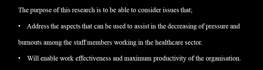 Decrease stress and burnout among employees