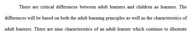 Describe any four of the characteristics of adult learners explained in the presentation and discuss how well Southern New Hampshire 