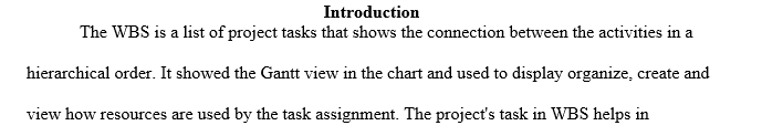 Describe the elements of the project plan that depend on the WBS and provide examples of any four (4)