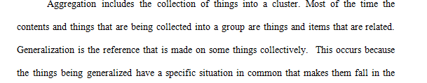 Determine the relationships between aggregation, generalization, and association.