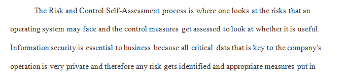 Discuss on the need for RCSA policies and the importance of RCSAs with information security as a focal point.