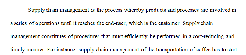 Discussion Supply Chain Management (SCM)