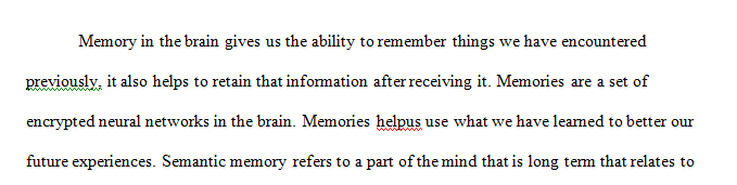 Episodic versus semantic memory