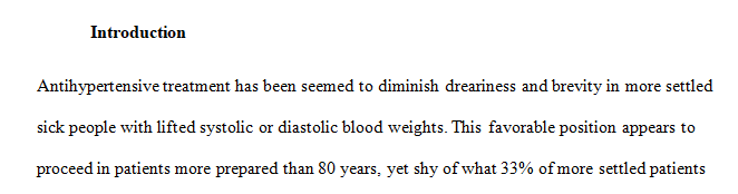 Topic: Hypertension Management in the Older Adult