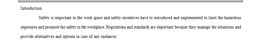 Identify OSHA regulations or standards applicable to each scenario