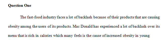 Identify a new CSR for Mc donal'ds and discuss the following in 4-5 pages and APA format